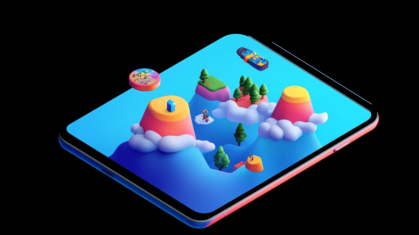 3D Game World in Tablet